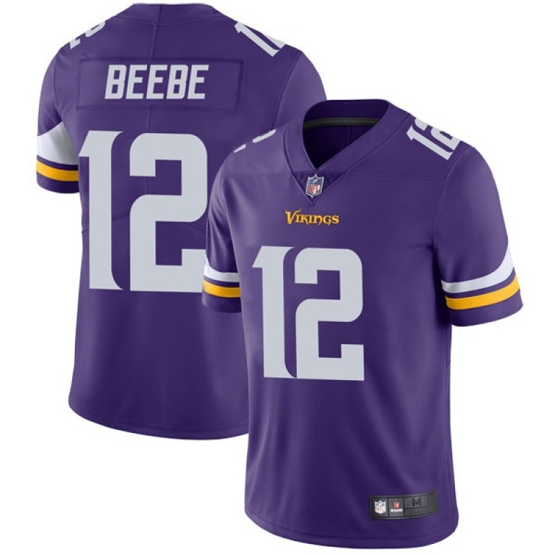 Men's Minnesota Vikings #12 Chad Beebe Purple Vapor Untouchable Limited Stitched Jersey